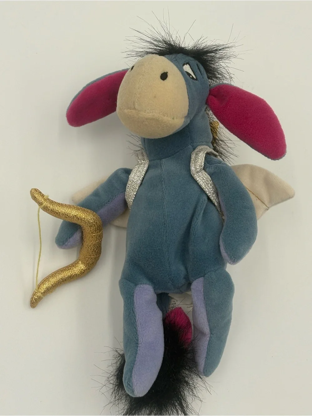 Disney Store Cupid Eeyore Plush Winnie the Pooh Valentine Angel Bow Arrow 9”